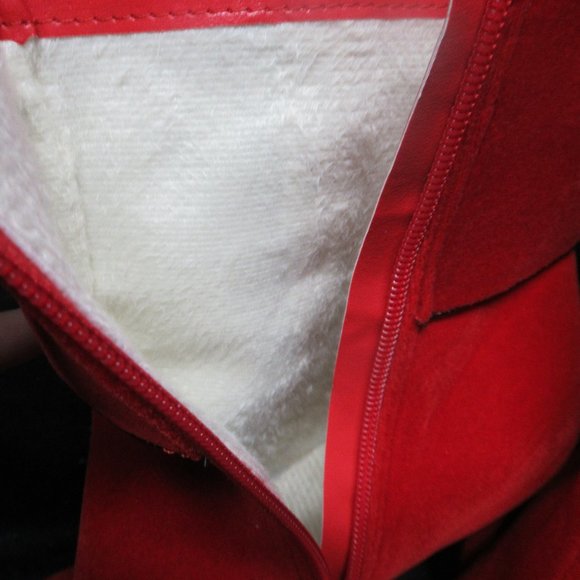 Red Velvety-Feel Stilletto Boots Size 41 (U.S. 8.5-9) - Picture 7 of 9